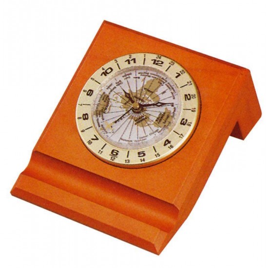 Bestar ρολόι με παγκόσμια ώρα ανοιχτή κερασιά Υ7x12x12.8εκ.