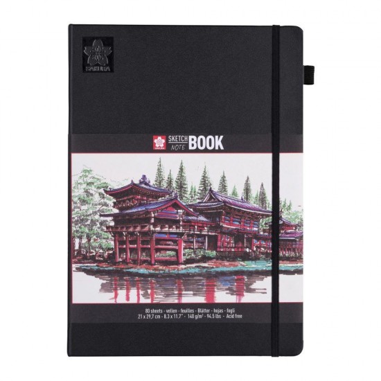Sakura Sketch/note book μαύρο 80φυλ. 21x29,7εκ. με σαμουά χαρτί