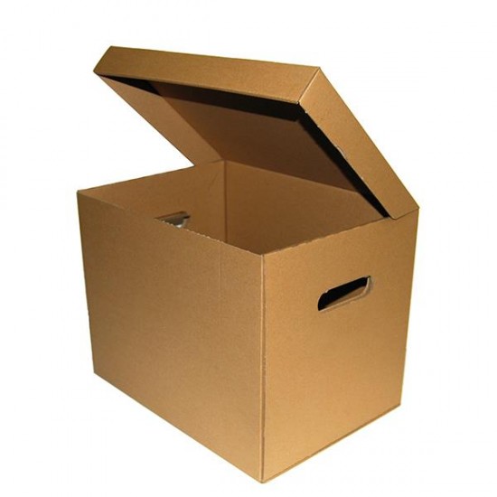 Next κουτί κραφτ με αναδιπλούμενο καπάκι Υ26x34x27εκ, οικολογικό