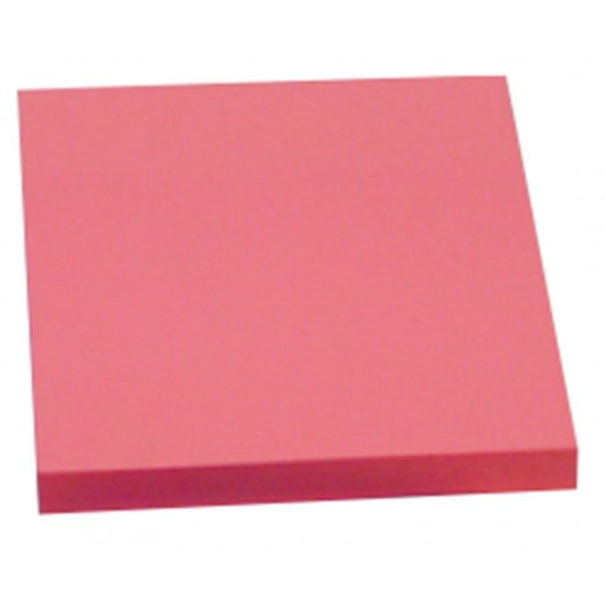 Αυτοκόλλητα χαρτάκια ροζ φωσφ. 7,6x7,6εκ., 100φ.