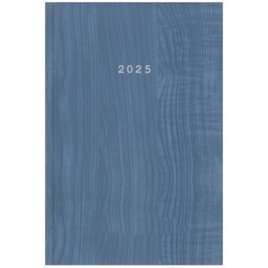 Next ημερολόγιο 2025 wood ημερήσιο δετό γαλάζιο 17x25εκ.