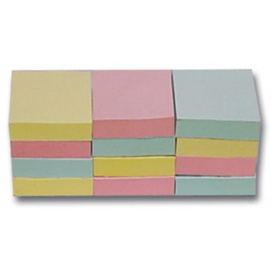 Αυτοκόλλητα χαρτάκια 3 χρώματα παλ 5.1x3.8εκ. 100φ.