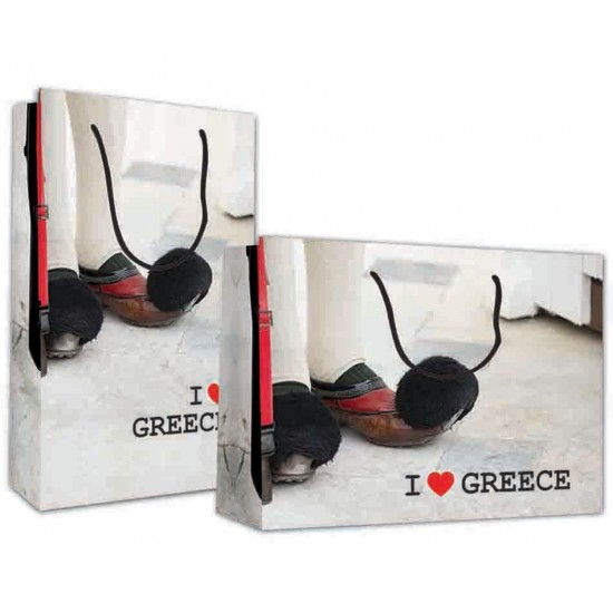 Next χάρτ. τσάντα Υ24x23x10 "I love Greece "