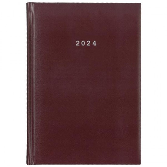 Next ημερολόγιο 2024 basic ημερήσιο δετό μπορντώ 17x25εκ.