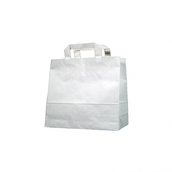 Next χάρτινη τσάντα delivery Υ25x26x17εκ. άσπρη με πλακέ χερούλι