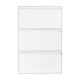 Nextdeco παπουτσοθήκη λευκή μεταλλική με 3 τμήματα Υ103,5x65,5x15,5εκ.