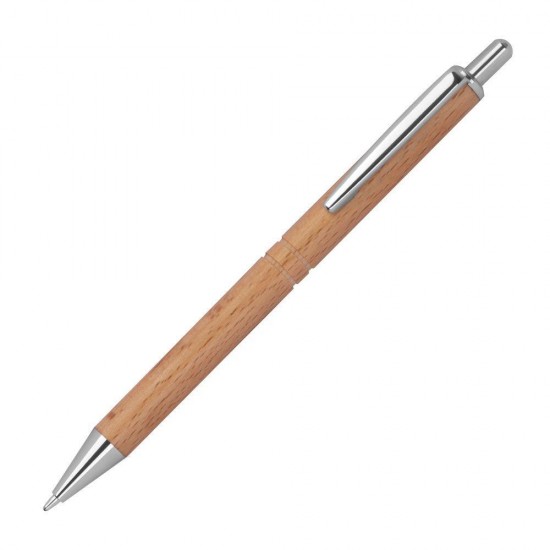 Στυλό από ξύλο, μπεζ, Υ14,8xØ1εκ.