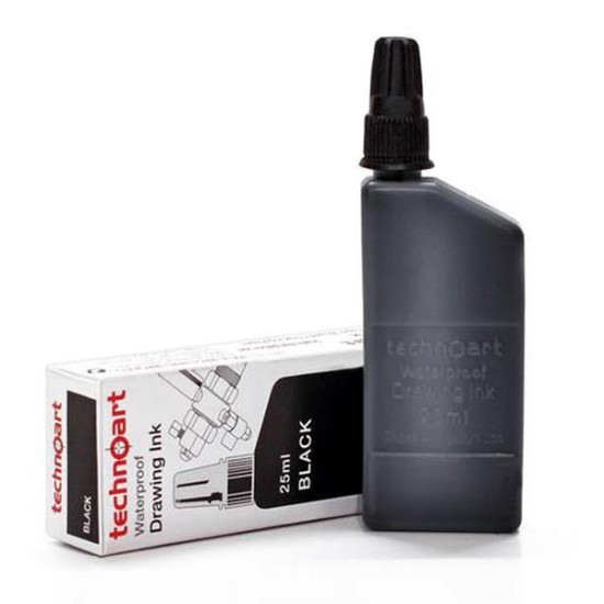 Isomars μελάνι για ραπιδογράφο μαύρο 25ml