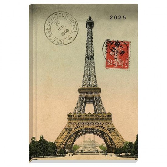 Next ημερολόγιο 2025 Gallery ημερήσιο δετό 12x17εκ, Eiffel