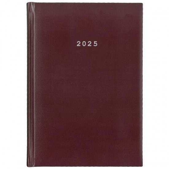Next ημερολόγιο 2025 basic ημερήσιο δετό μπορντώ 17x25εκ.