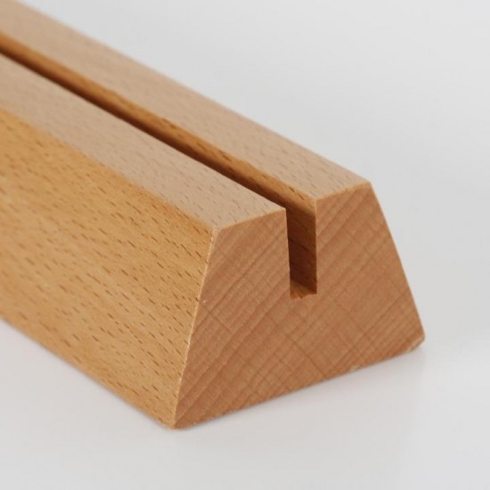 Επιτραπέζια ξύλινη βάση με ακρυλική θήκη 2 όψεων για μενού 21εκ.