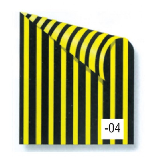 Rainbow χαρτόνι ριγέ κίτρινο-μαύρο 2 όψεων 50x70εκ.
