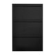 Nextdeco παπουτσοθήκη μαύρη μεταλλική με 3 τμήματα Υ103,5x65,5x15,5εκ.