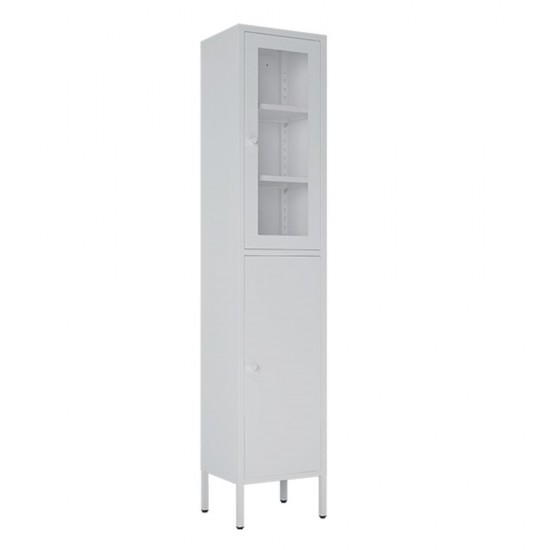 Ντουλάπι μεταλλικό Nextdeco με 2 πόρτες λευκό Υ180x35x30εκ