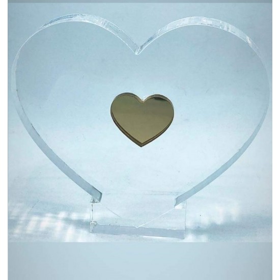 Καρδιά Plexiglass 15cm x 1cm σε συσκευασία δώρου