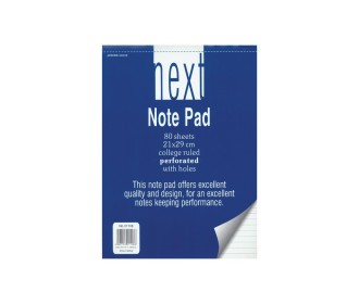 Next μπλοκ ριγέ με τρύπες 21x29εκ. 80φυλ.