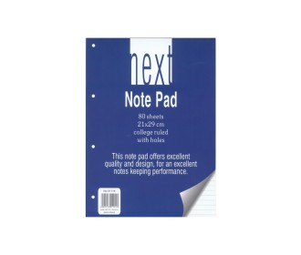 Next μπλοκ ριγέ με τρύπες 21x29εκ. 80φυλ.