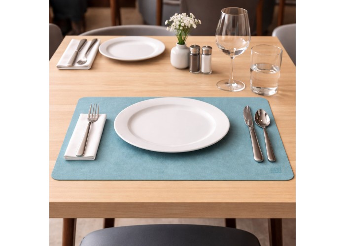 Next σουπλά εύκαμπτα ECOLEATHER 2 όψεων γαλάζιο 30x42x0,15εκ. πάχος. Δυνατότητα εκτύπωσης