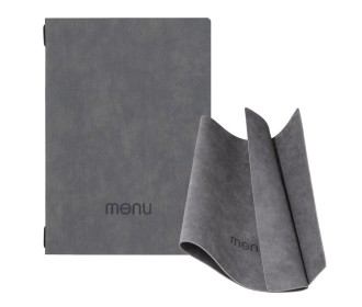 Next μενού εστιατορίου εύκαμπτο ECOLEATHER με κρυφό λάστιχο 22,5x32x0,15εκ. πάχος. 2 όψεων γκρι Δυνατότητα εκτύπωσης Next μενού εστιατορίου εύκαμπτο ECOLEATHER με κρυφό λάστιχο 22,5x32x0,15εκ. πάχος. 2 όψεων γκρι Δυνατότητα εκτύπωσης