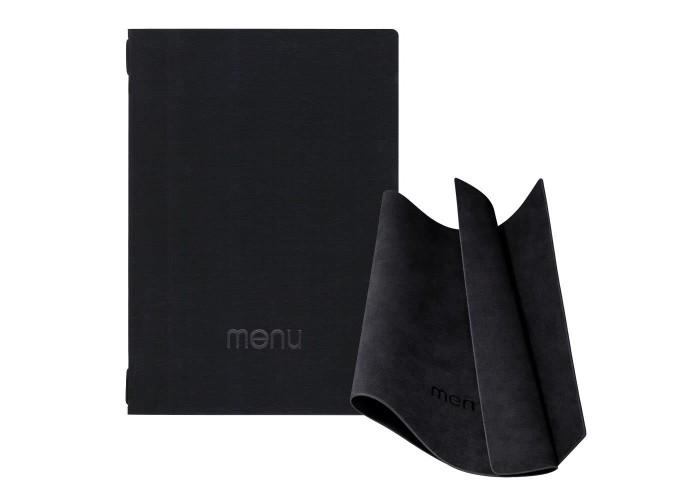 Next μενού εστιατορίου εύκαμπτο ECOLEATHER με κρυφό λάστιχο 22,5x32x0,15εκ. πάχος. 2 όψεων μαύρο Δυνατότητα εκτύπωσης Next μενού εστιατορίου εύκαμπτο ECOLEATHER με κρυφό λάστιχο 22,5x32x0,15εκ. πάχος. 2 όψεων μαύρο Δυνατότητα εκτύπωσης