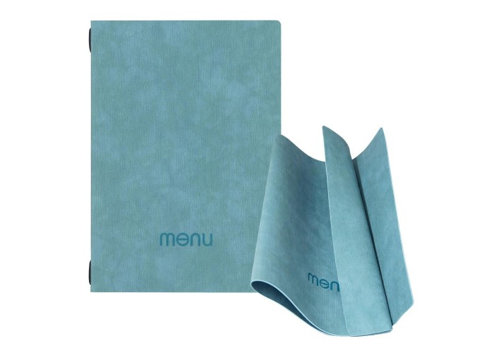 Next μενού εστιατορίου εύκαμπτο ECOLEATHER με κρυφό λάστιχο 22,5x32x0,15εκ. πάχος. 2 όψεων γαλάζιο Δυνατότητα εκτύπωσης Next μενού εστιατορίου εύκαμπτο ECOLEATHER με κρυφό λάστιχο 22,5x32x0,15εκ. πάχος. 2 όψεων γαλάζιο Δυνατότητα εκτύπωσης