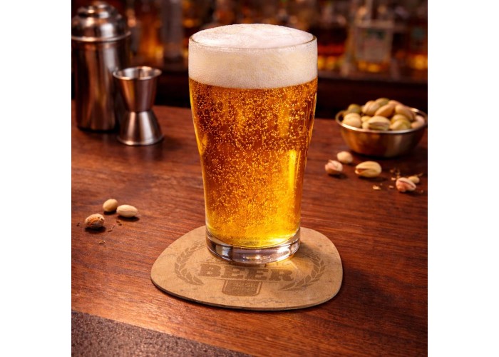 Next σετ 6 σουβέρ ECOLEATHER 2 όψεων 11x11εκ. cork μπεζ . Δυνατότητα εκτύπωσης