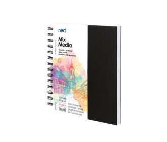 Next Sketch book Mix Media 50 φύλλα 250γρ. 20x20εκ. σκληρό καπάκι σπιράλ Next Sketch book Mix Media 50 φύλλα 250γρ. 20x20εκ. σκληρό καπάκι σπιράλ