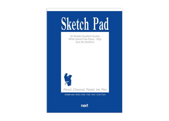 Next sketch pad-μπλοκ σχεδίου 50φ. 90γρ. 21x29εκ. Next sketch pad-μπλοκ σχεδίου 50φ. 90γρ. 21x29εκ.