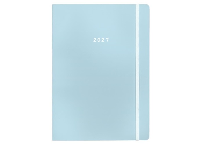 Next ημερολόγιο 2027 Pastel ημερήσιο flexi γαλάζιο με λάστιχο 12x17εκ.