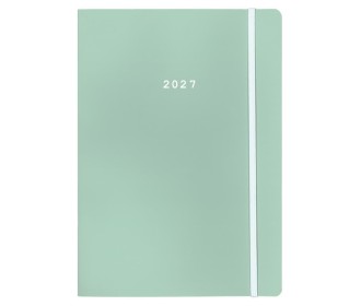 Next ημερολόγιο 2027 Pastel ημερήσιο flexi πράσινο ανοιχτό με λάστιχο 12x17εκ.