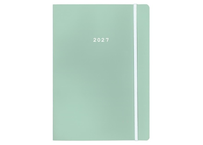 Next ημερολόγιο 2027 Pastel ημερήσιο flexi πράσινο ανοιχτό με λάστιχο 12x17εκ.