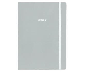 Next ημερολόγιο 2027 Pastel ημερήσιο flexi γκρι με λάστιχο 12x17εκ.
