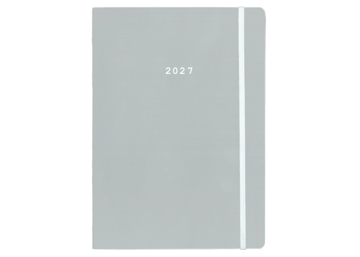 Next ημερολόγιο 2027 Pastel ημερήσιο flexi γκρι με λάστιχο 12x17εκ.