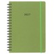 Next ημερολόγιο 2027 Natural ημερήσιο σπιράλ πράσινο με λάστιχο 12x17εκ.  Δυνατότητα εκτύπωσης