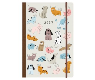 Next ημερολόγιο 2027 Trends Dogs ημερήσιο flexi με λάστιχο 14x21εκ.