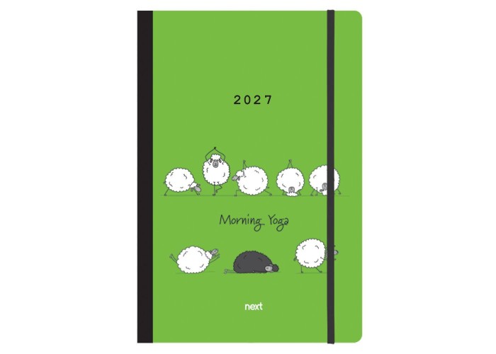 Next ημερολόγιο 2027 Trends Morning Yoga ημερήσιο flexi με λάστιχο 14x21εκ.