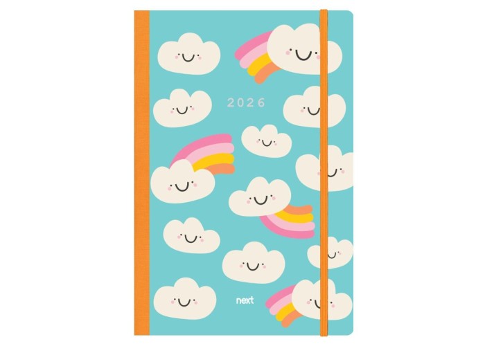 Next ημερολόγιο 2026 Trends Clouds ημερήσιο flexi με λάστιχο 14x21εκ.