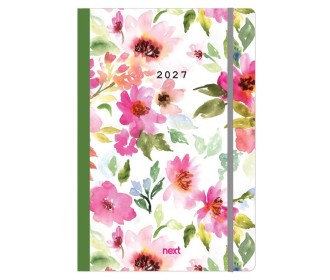 Next ημερολόγιο 2027 Trends Flowers ημερήσιο flexi με λάστιχο 12x17εκ.