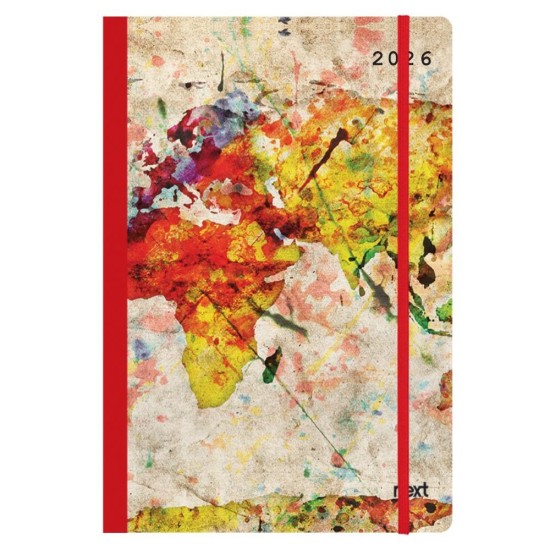 Next ημερολόγιο 2026 Trends World map ημερήσιο flexi με λάστιχο 12x17εκ. Next ημερολόγιο 2026 Trends World map ημερήσιο flexi με λάστιχο 12x17εκ.