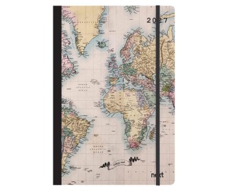 Next ημερολόγιο 2027 Trends World map II ημερήσιο flexi με λάστιχο 12x17εκ.