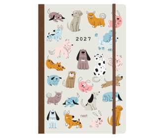 Next ημερολόγιο 2027 Trends Dogs ημερήσιο flexi με λάστιχο 12x17εκ.