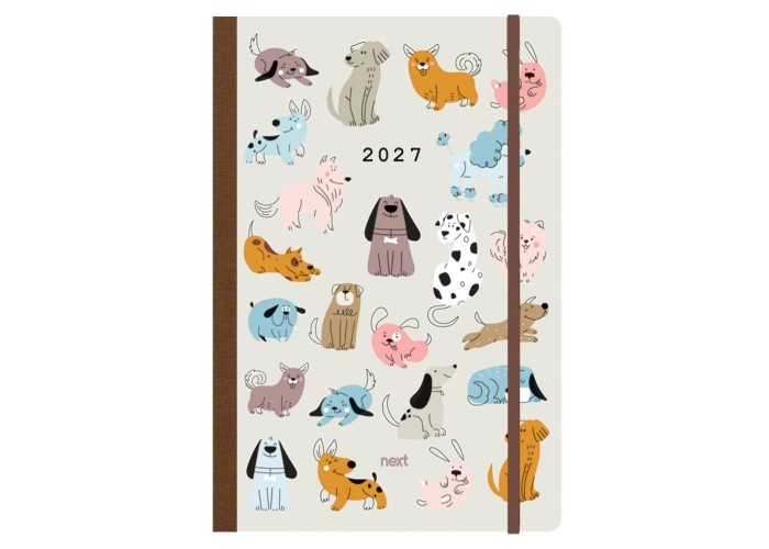 Next ημερολόγιο 2027 Trends Dogs ημερήσιο flexi με λάστιχο 12x17εκ.