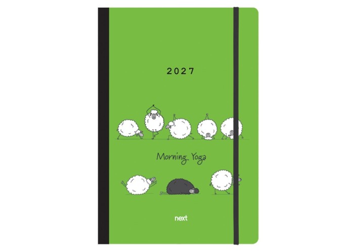Next ημερολόγιο 2027 Trends Morning Yoga ημερήσιο flexi με λάστιχο 12x17εκ.