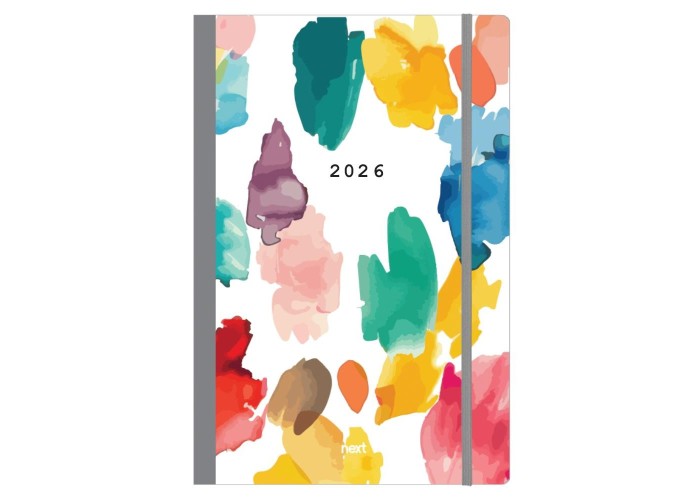 Next ημερολόγιο 2026 Trends Watercolour ημερήσιο flexi με λάστιχο 12x17εκ.