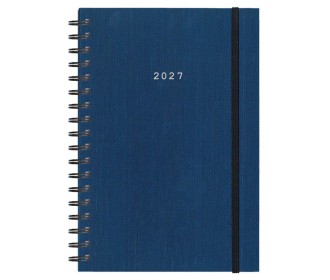 Next ημερολόγιο 2027 fabric plus ημερήσιο σπιράλ μπλε 17x25εκ.  Δυνατότητα εκτύπωσης