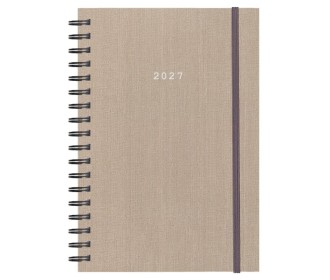 Next ημερολόγιο 2027 fabric plus ημερήσιο σπιράλ μπεζ 14x21εκ. Δυνατότητα εκτύπωσης Next ημερολόγιο 2027 fabric plus ημερήσιο σπιράλ μπεζ 14x21εκ. Δυνατότητα εκτύπωσης