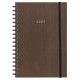 Next ημερολόγιο 2027 fabric plus ημερήσιο σπιράλ καφέ 12x17εκ.  Δυνατότητα εκτύπωσης