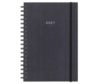 Next ημερολόγιο 2027 fabric plus ημερήσιο σπιράλ γκρι 12x17εκ.  Δυνατότητα εκτύπωσης
