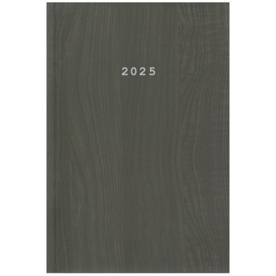 Next ημερολόγιο 2025 wood ημερήσιο δετό καφέ 12x17εκ.