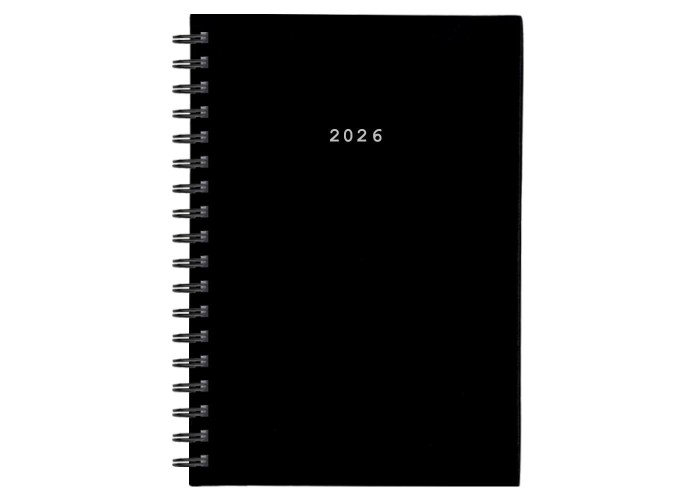 Next ημερολόγιο 2026 basic xl ημερήσιο σπιράλ μαύρο 21x29εκ.  Δυνατότητα εκτύπωσης